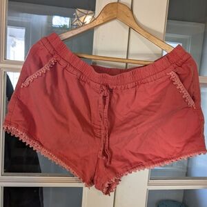 Loft pink orange shorts